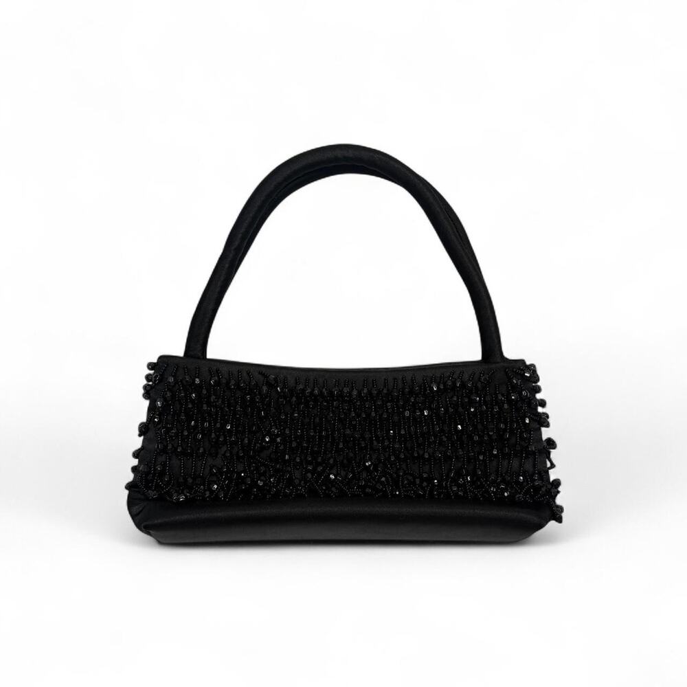 Lancôme Black Beaded Sequin Y2K Mini Fairy Shoulder Bag